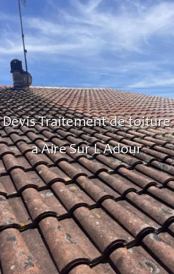 Devis Traitement de toiture a Aire Sur L Adour