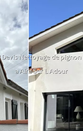 Devis Nettoyage de pignon a Aire Sur L Adour