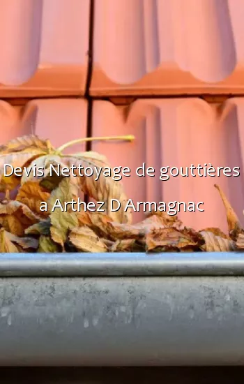 Devis Nettoyage de gouttières a Arthez D Armagnac