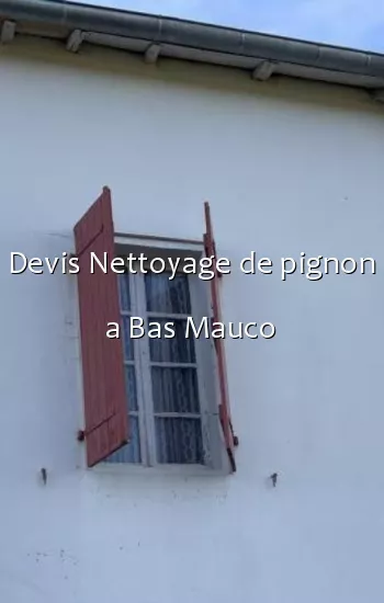 Devis Nettoyage de pignon a Bas Mauco