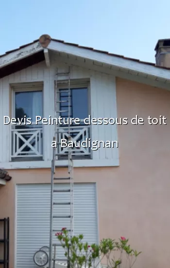 Devis Peinture dessous de toit a Baudignan