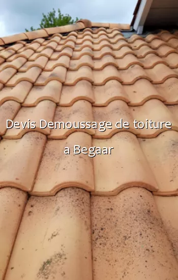 Devis Demoussage de toiture a Begaar