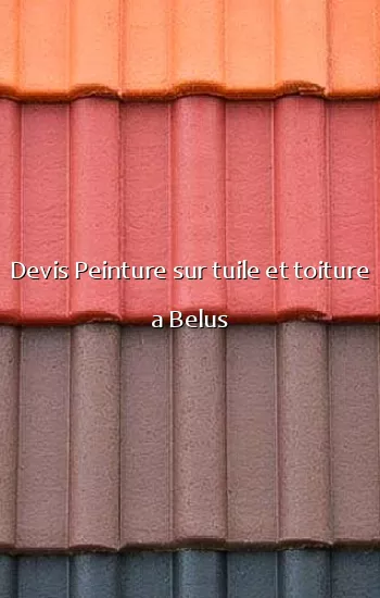 Devis Peinture sur tuile et toiture a Belus