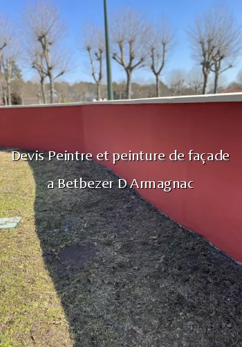 Devis Peintre et peinture de façade a Betbezer D Armagnac