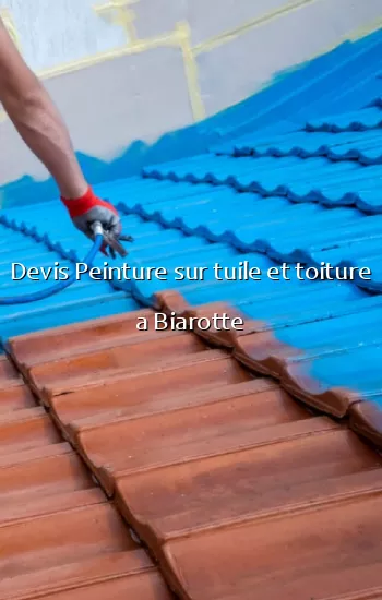 Devis Peinture sur tuile et toiture a Biarotte