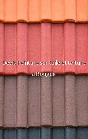 Devis Peinture sur tuile et toiture a Bougue