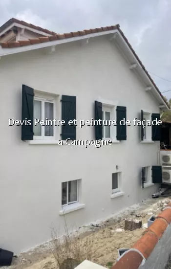 Devis Peintre et peinture de façade a Campagne