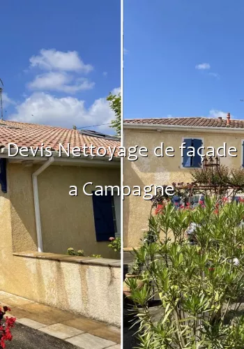 Devis Nettoyage de façade a Campagne