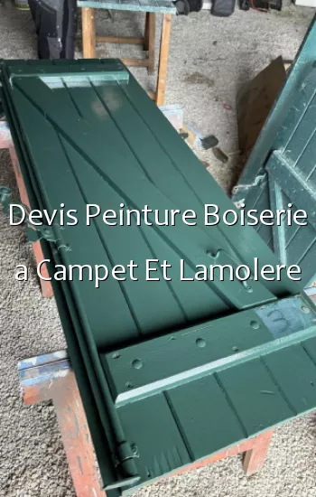 Devis Peinture Boiserie a Campet Et Lamolere