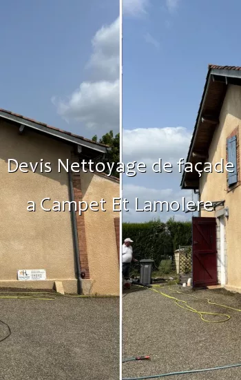 Devis Nettoyage de façade a Campet Et Lamolere