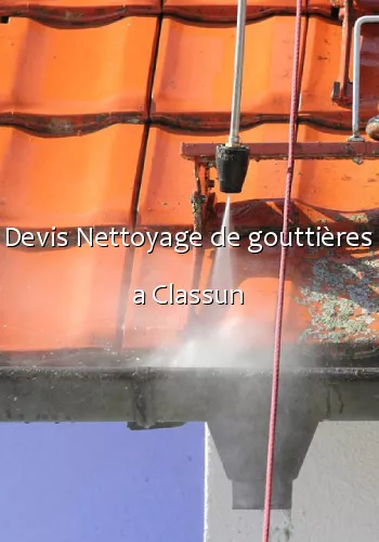 Devis Nettoyage de gouttières a Classun