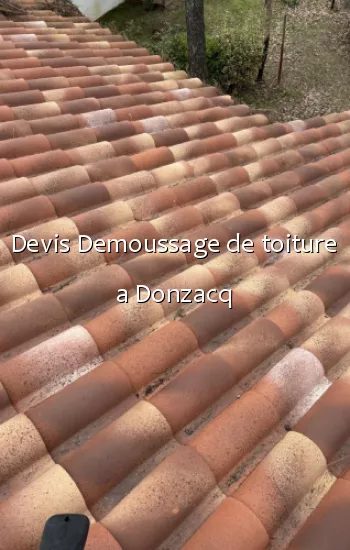 Devis Demoussage de toiture a Donzacq