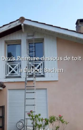 Devis Peinture dessous de toit a Duhort Bachen