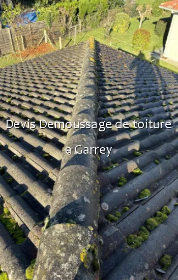 Devis Demoussage de toiture a Garrey