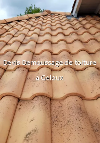 Devis Demoussage de toiture a Geloux