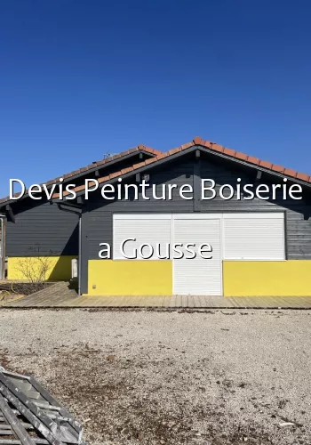 Devis Peinture Boiserie a Gousse