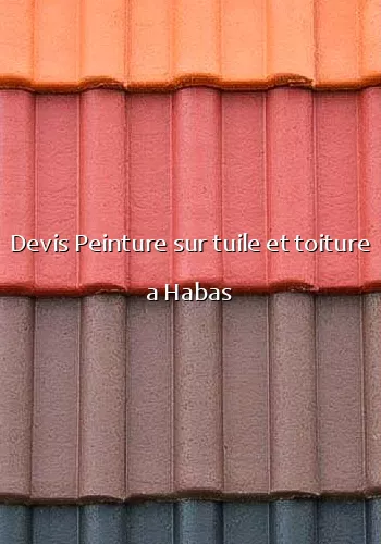 Devis Peinture sur tuile et toiture a Habas