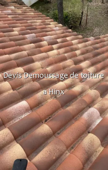 Devis Demoussage de toiture a Hinx