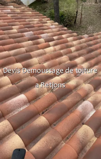 Devis Demoussage de toiture a Retjons