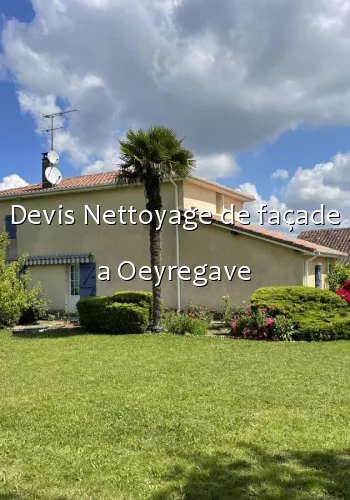 Devis Nettoyage de façade a Oeyregave