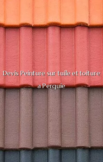 Devis Peinture sur tuile et toiture a Perquie