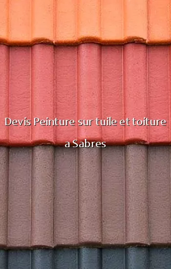 Devis Peinture sur tuile et toiture a Sabres