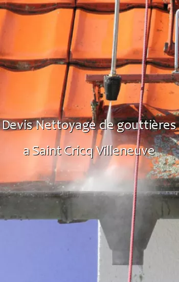 Devis Nettoyage de gouttières a Saint Cricq Villeneuve