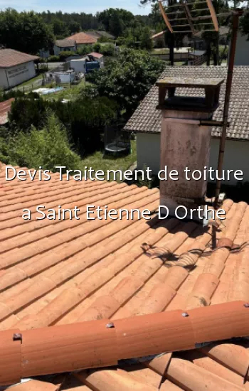 Devis Traitement de toiture a Saint Etienne D Orthe