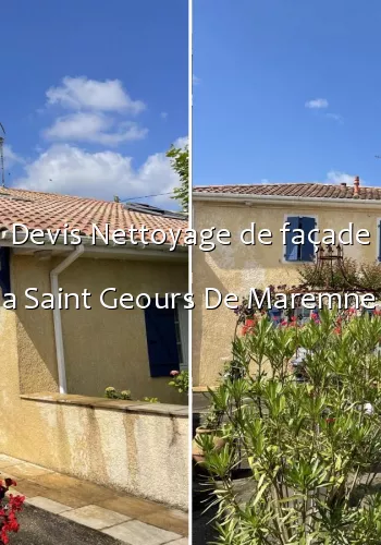 Devis Nettoyage de façade a Saint Geours De Maremne