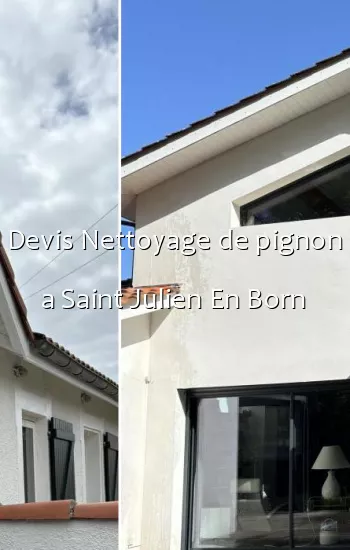 Devis Nettoyage de pignon a Saint Julien En Born