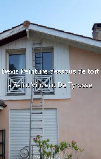 Devis Peinture dessous de toit a Saint Vincent De Tyrosse